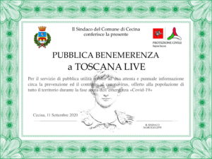 Attestato Toscana Live