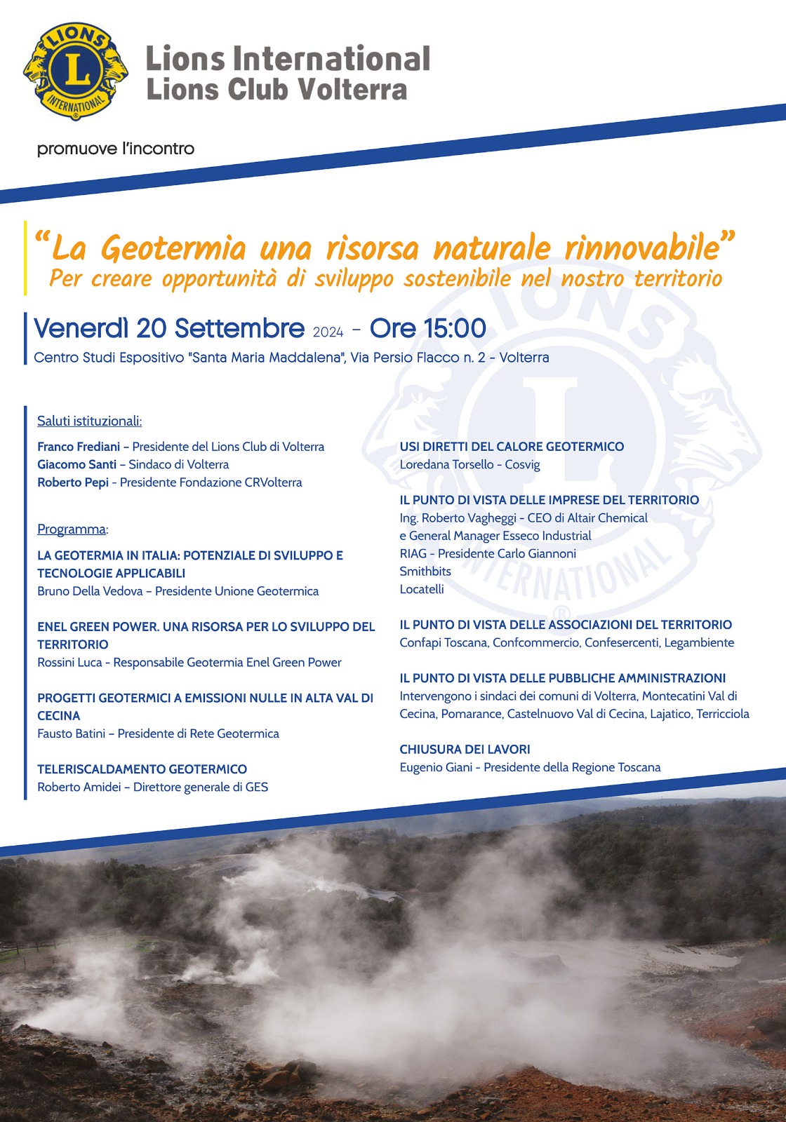 Convegno Lions Club Volterra